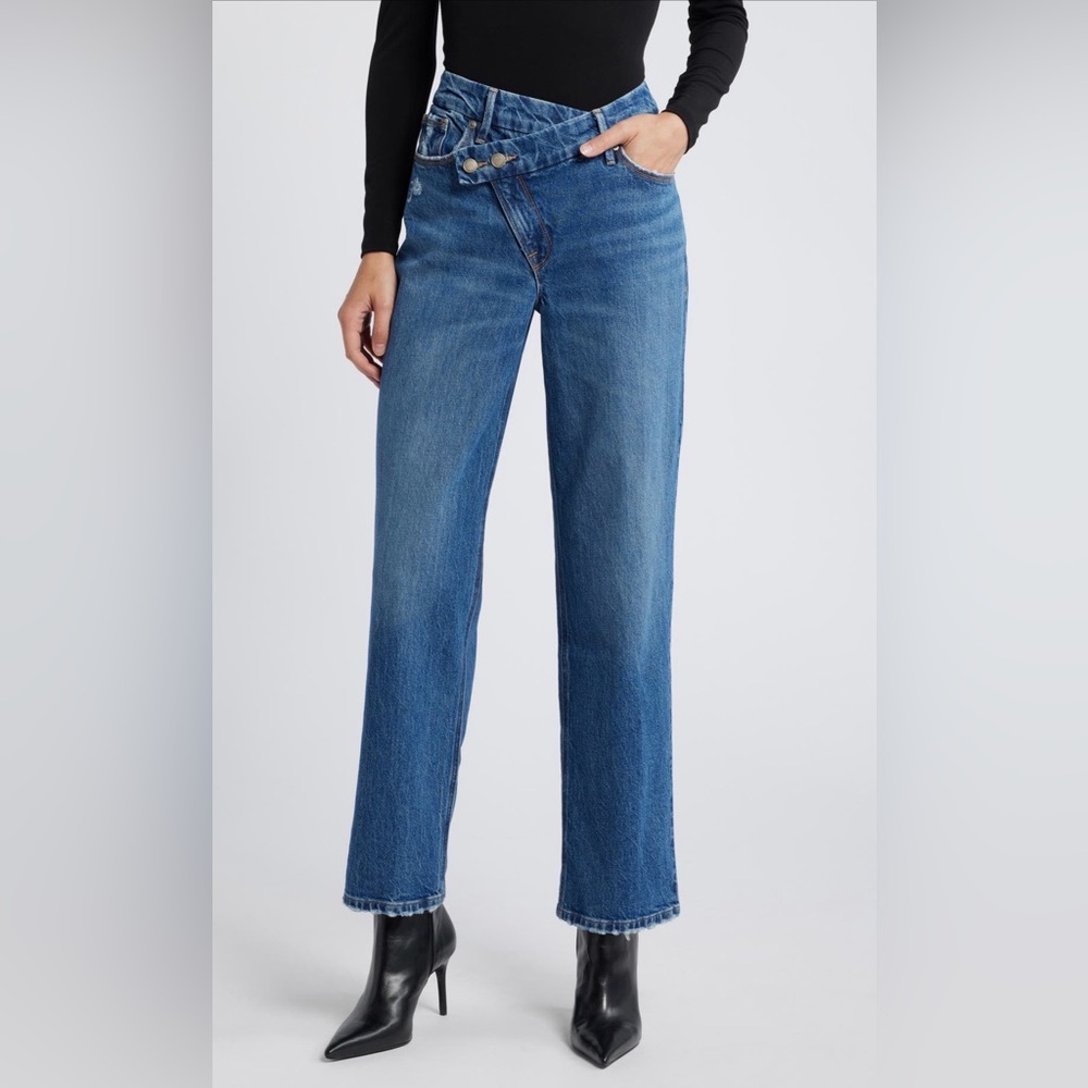 Good American | Good 90s Relaxed Crossover Waist Jeans